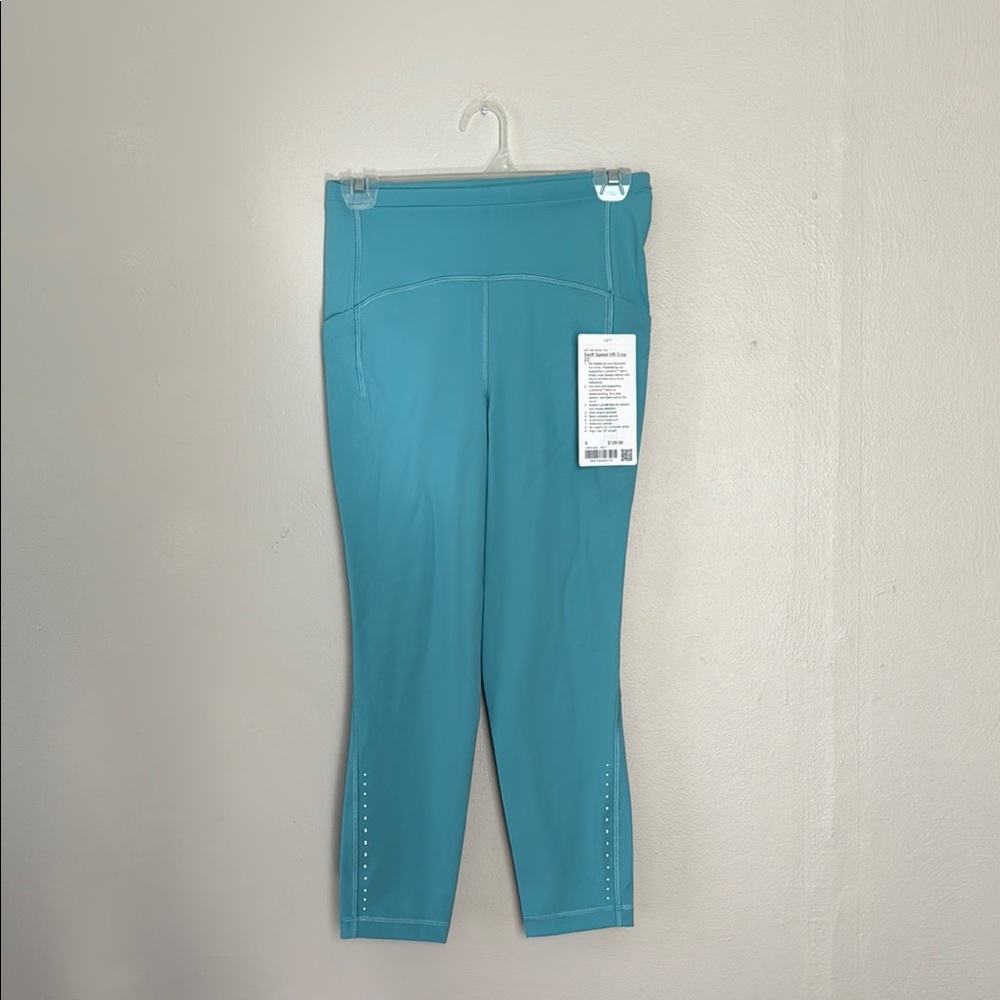 NWT lululemon Swift Speed Crop Tidal Teal Cropped Leggings 6